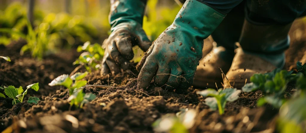 Man planting seeds for his garden while wondering: How do I start a vegetable garden?