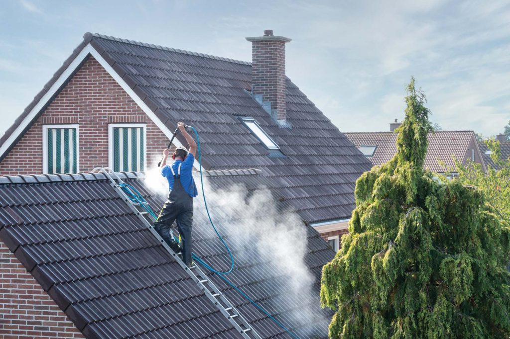 Building Exterior Cleaning with Professional Roof Washing