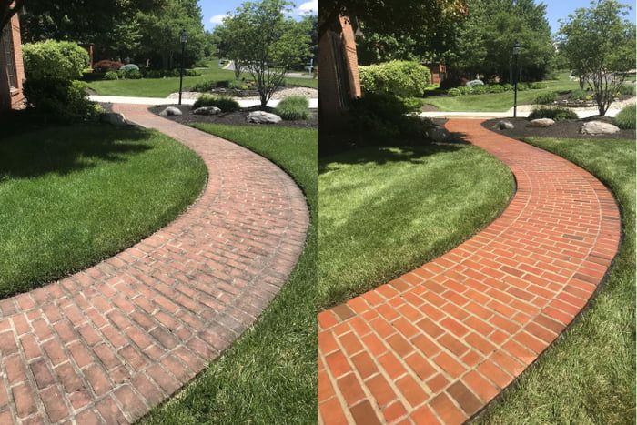 Before and after comparison of driveway cleaning in Melbourne, highlighting the removal of grime and stains.