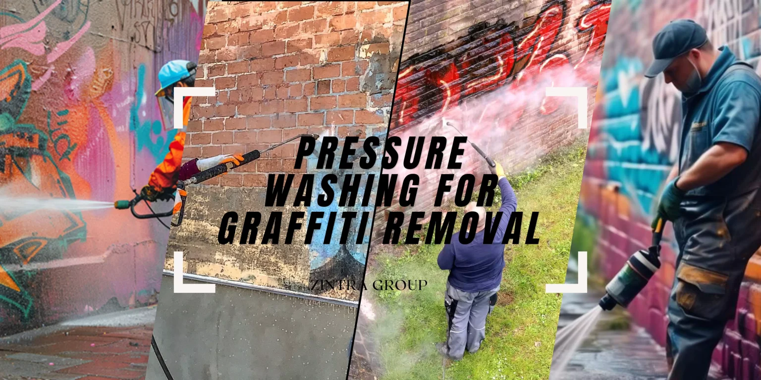 Pressure Washing for Commercial Graffiti Removal | Zintra Group