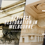 Heritage restoration of a Victorian-style building in Melbourne, maintaining historical details and enhancing architectural beauty.