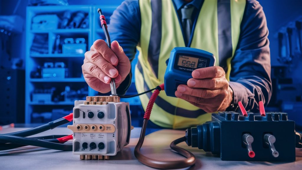 A professional conducting Test and Tag services to ensure workplace electrical safety and compliance in Melbourne businesses.